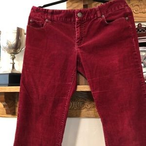 Red corduroy J crew
